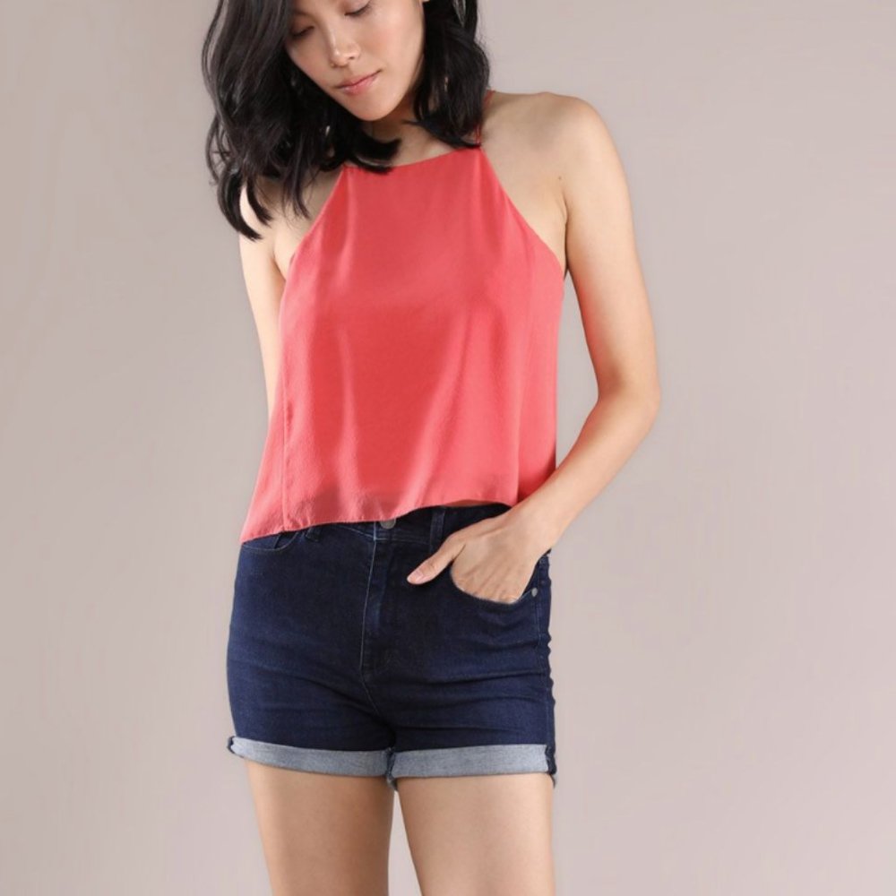 NWOT silk halter neck camisole by Grana